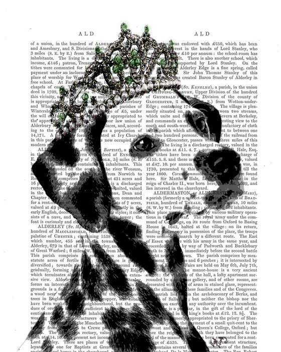 Dalmatian in Tiara Dog Book Print, Art Print, Wall Art
