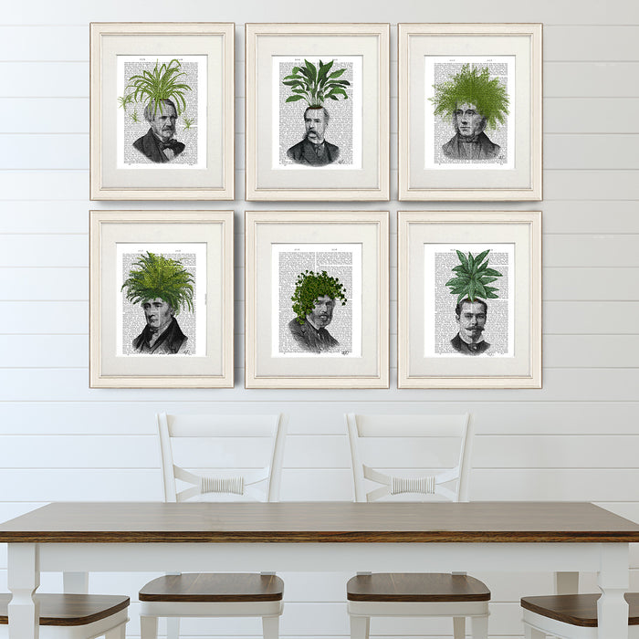 Collection, 6 Prints, Plant Heads, Art Print, Wall Art