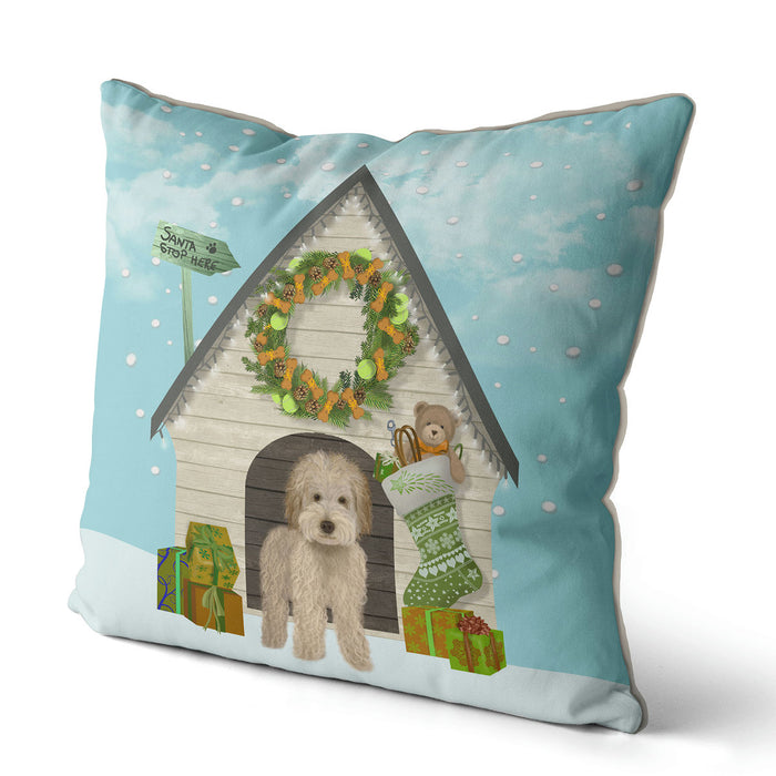 Christmas Dog Kennel - Cottage, Cushion / Throw Pillow