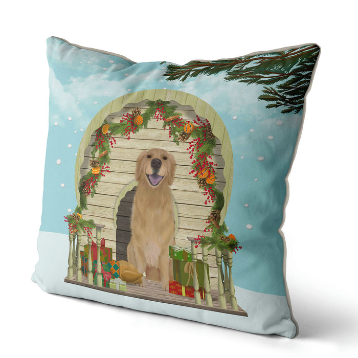 Christmas Dog Kennel - Williamsburg, Cushion / Throw Pillow