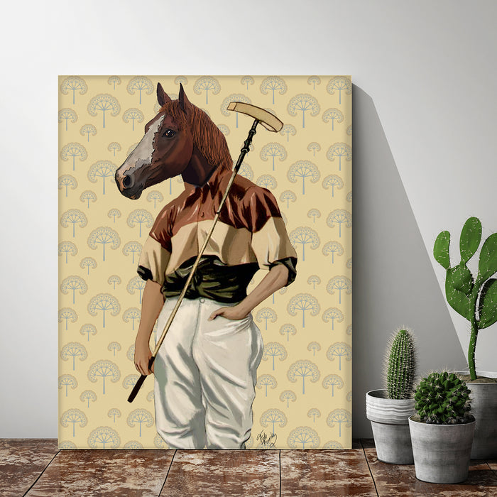Polo Horse, Portrait Equestrian Art Print, Wall Art
