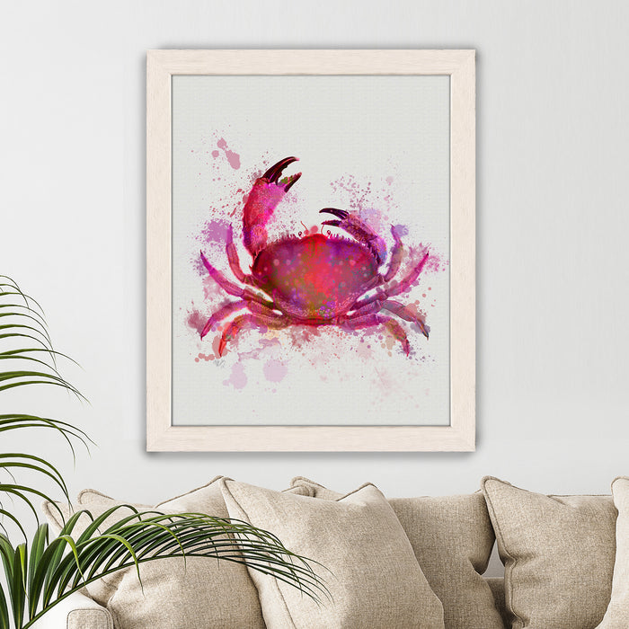 Crab 1 Blue or Pink Watercolour Style Nautical, Coastal Art Print