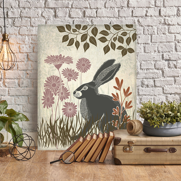 Country Lane Hare 3, Earth, Art Print