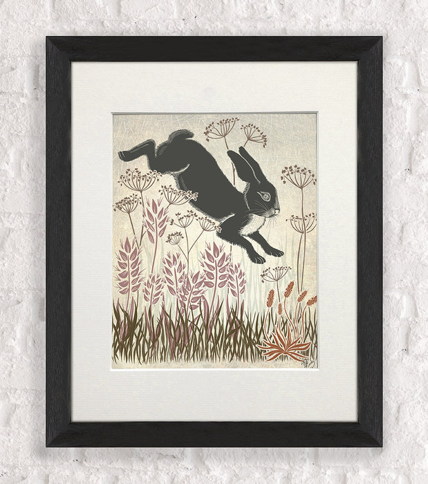 Country Lane Hare 5, Earth, Art Print