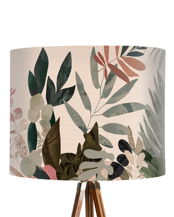 Abstract Jungle 1, Bright Tropics, Lamp shade, Drum, Pendant Lighting