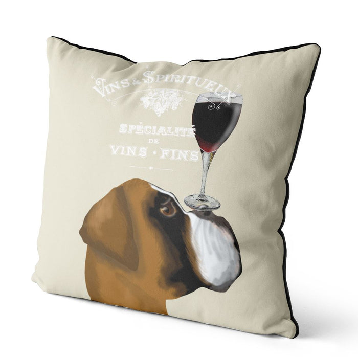 Dog Au Vin, Boxer, Cushion / Throw Pillow