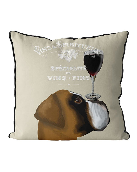 Dog Au Vin, Boxer, Cushion / Throw Pillow