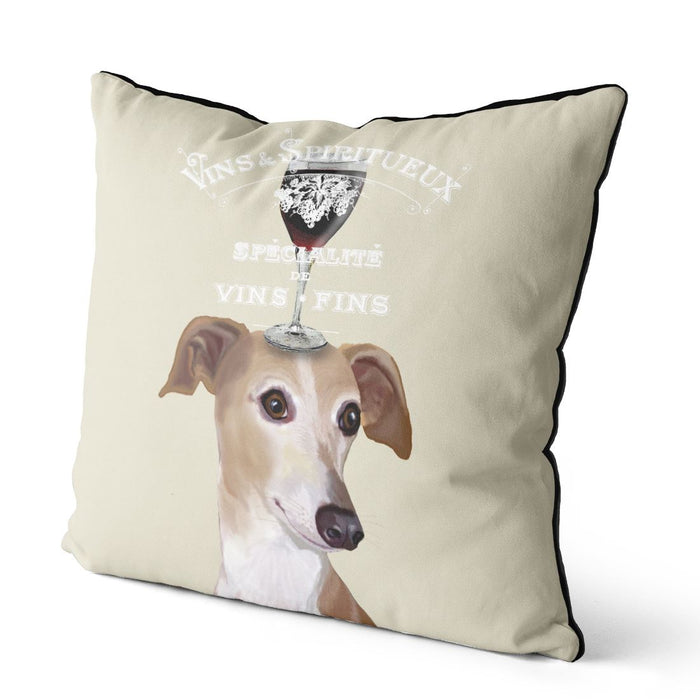 Dog Au Vin, Greyhound, Cushion / Throw Pillow