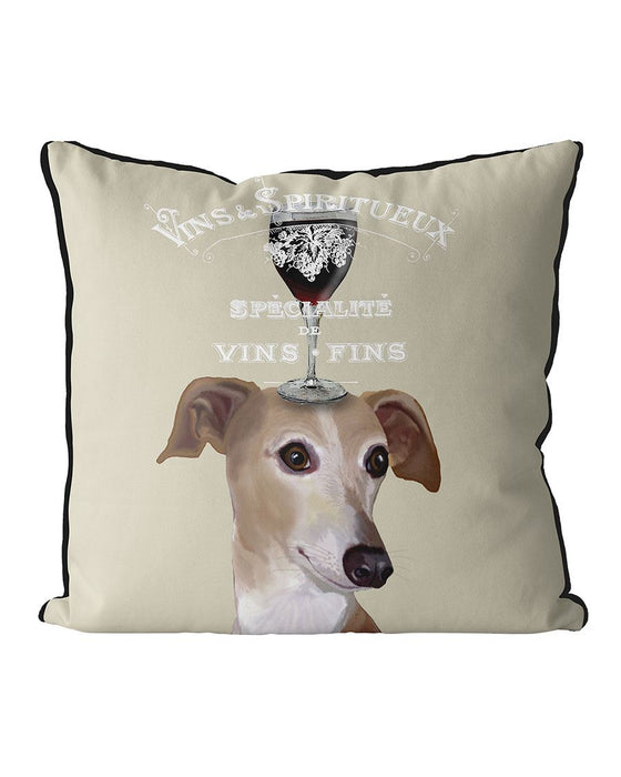 Dog Au Vin, Greyhound, Cushion / Throw Pillow