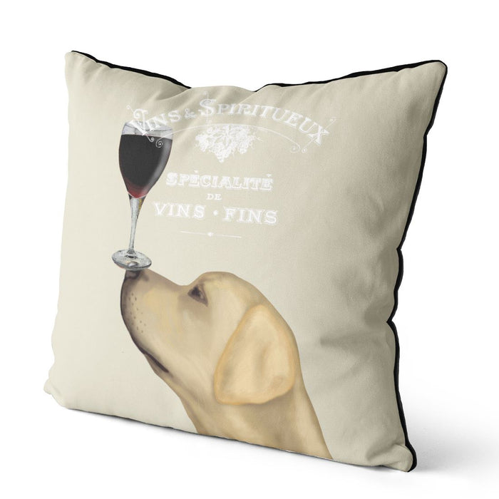 Dog Au Vin, Yellow Labrador, Cushion / Throw Pillow