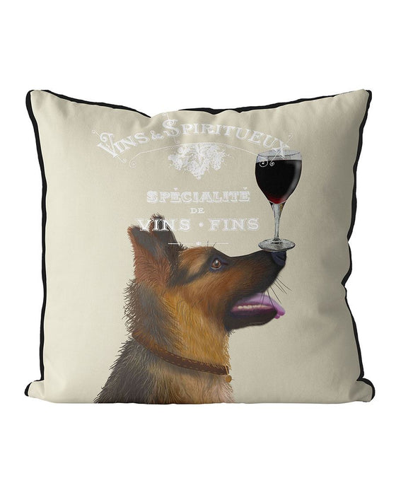 Dog Au Vin, German Shepherd, Cushion / Throw Pillow