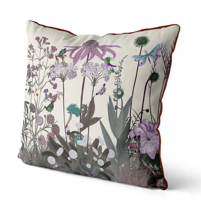 Wildflower Blush, Ostrich, Cushion / Throw Pillow