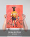 Greyhound Cyclist, Dog Art Print, Wall art | Framed Black