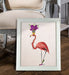 Mardi Gras Flamingo, Full, Bird Art Print, Wall Art | Print 14x11inch