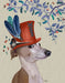 Greyhound Milliners Dog, Dog Art Print, Wall art | FabFunky