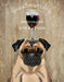 Pug, Dog Au Vin, Dog Art Print, Wall art | FabFunky