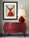 Deer in Red and Gold Jacket, Portrait, Art Print | Print 14x11inch