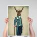 Flamboyant Deer, Art Print, Canvas Wall Art | Canvas 11x14inch