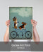 Basset Hound Tandem, Dog Art Print, Wall art | Print 18x24inch