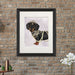 Dachshund and Tiara, Dog Art Print, Wall art | Print 14x11inch