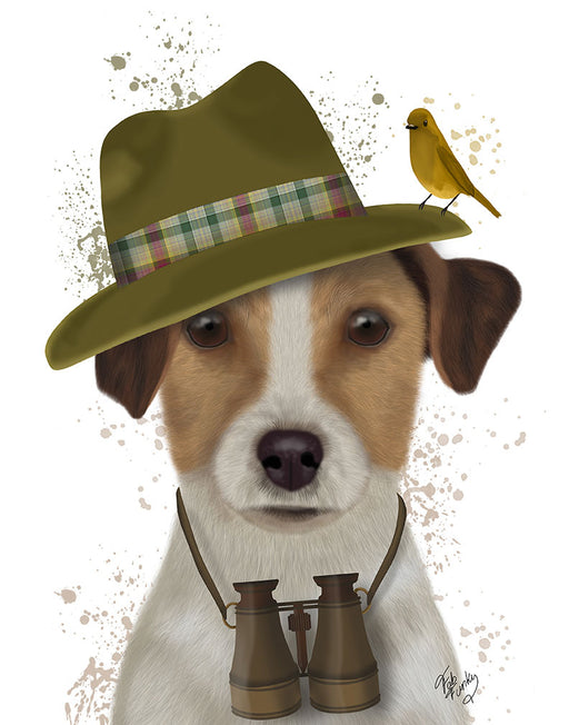 Jack Russell Bird Watcher, Dog Art Print, Wall art | FabFunky