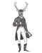 Deer Top Hat and Tails, Limited Edition Print of drawing | FabFunky
