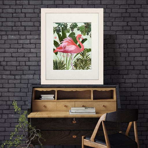 Hot House Flamingo 1, Bird Art Print, Wall Art | Print 14x11inch