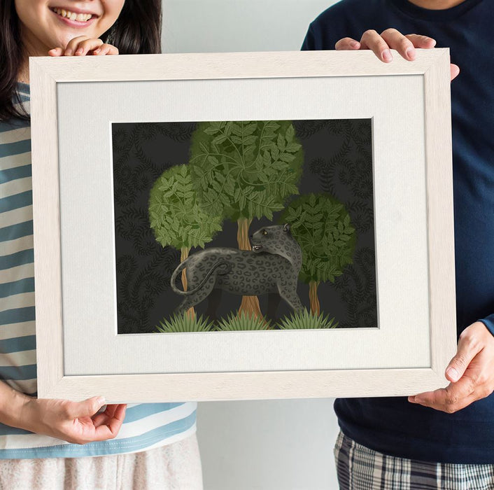 Panther under tree, Charcoal, Animalia , Art Print, Wall Art | Print 14x11inch