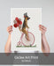 German Shepherd on Penny Farthing, Dog Art Print, Wall art | Print 18x24inch