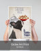 French Bulldog Black White Pasta Cream, Dog Art Print, Wall art | Print 18x24inch