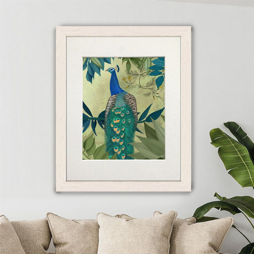 Peacock On Branch , Art Print, Wall Art | Print 14x11inch