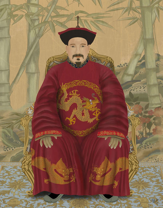 Emperor 2 Red in Garden, Art Print, Wall Art | FabFunky