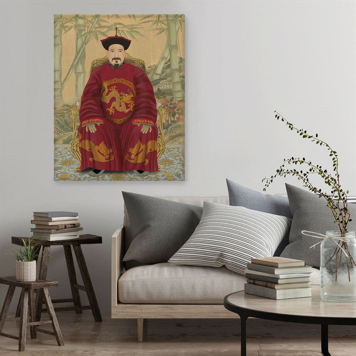 Emperor 2 Red in Garden, Art Print, Wall Art | Print 18x24inch