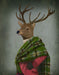 Scottish Deer Sir Shuggy Campbell, Portrait, Art Print, Canvas, Wall Art | FabFunky