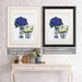 Chinoiserie Flower Duo 3, Blue, Art Print | Canvas 11x14inch