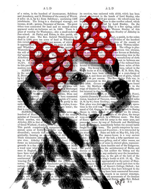 Dalmatian With Red Bow