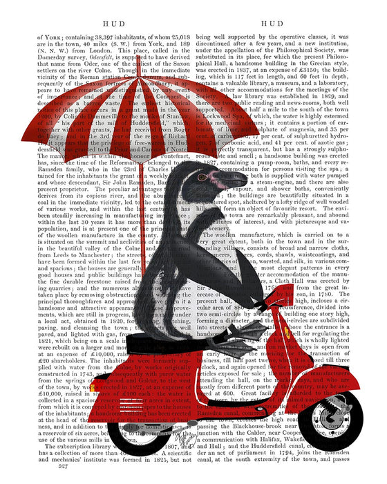 Penguin On Red Moped