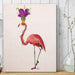 Mardi Gras Flamingo, Full, Bird Art Print, Wall Art | Print 24x36in