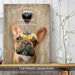 French Bulldog, Dog Au Vin, Dog Art Print, Wall art | Canvas 11x14inch