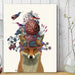 Fox Birdkeeper with Artichoke, Art Print, Canvas Wall Art | Print 18x24inch
