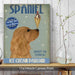 Cocker Spaniel, Golden, Ice Cream, Dog Art Print, Wall art | Canvas 11x14inch