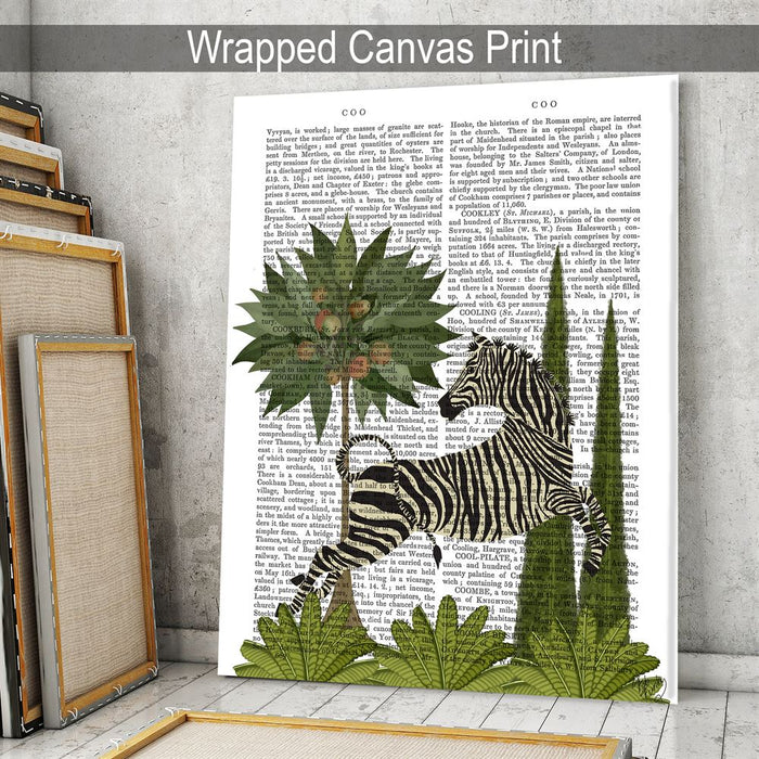 Dancing Zebra, Animalia Book Print, Art Print, Wall Art