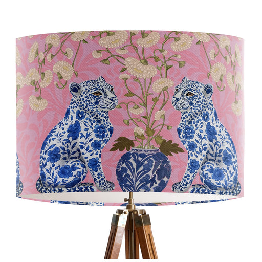 Chinoiserie Leopard Twins on Pink